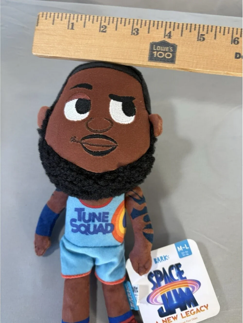 BARK Space Jam A New Legacy LeBron James Tune Squad Plush Dog Toy M-L NWT